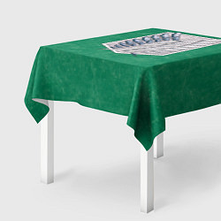 Скатерть для стола АТАКА ТИТАНОВ Зеленый фон, цвет: 3D-принт — фото 2