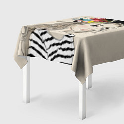 Скатерть для стола Парижанка в берете, цвет: 3D-принт — фото 2