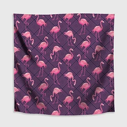 Скатерть для стола Фиолетовые фламинго, цвет: 3D-принт