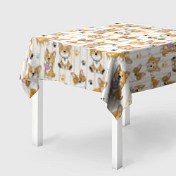 Скатерть для стола Вельш корги пемброк, цвет: 3D-принт — фото 2