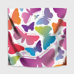 Скатерть для стола Разноцветные бабочки, цвет: 3D-принт