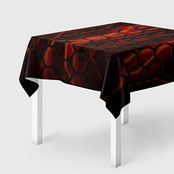 Скатерть для стола Огненные соты, цвет: 3D-принт — фото 2
