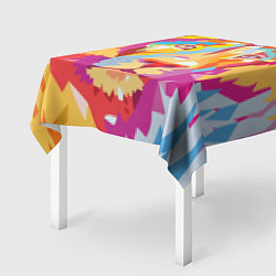 Скатерть для стола Акварельный лев, цвет: 3D-принт — фото 2