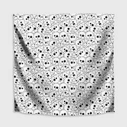 Скатерть для стола Черепа черно-белые, цвет: 3D-принт