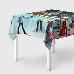 Скатерть для стола Рождественский каток, цвет: 3D-принт — фото 2