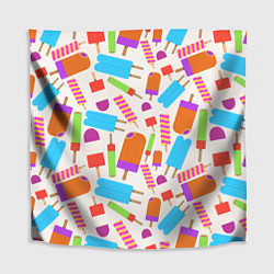 Скатерть для стола Мороженое, цвет: 3D-принт