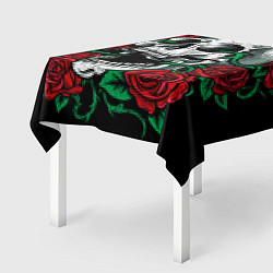 Скатерть для стола Череп и Розы, цвет: 3D-принт — фото 2
