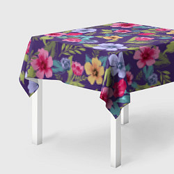 Скатерть для стола Весенний букет из цветов, цвет: 3D-принт — фото 2