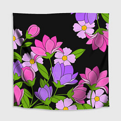 Скатерть для стола Ночные цветы, цвет: 3D-принт