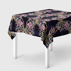 Скатерть для стола Узор из цветов, цвет: 3D-принт — фото 2