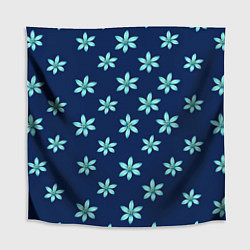 Скатерть для стола Цветы Голубые, цвет: 3D-принт