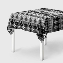 Скатерть для стола Черно-белый орнамент, цвет: 3D-принт — фото 2