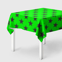 Скатерть для стола Звездный фон зеленый, цвет: 3D-принт — фото 2