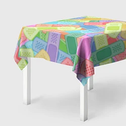 Скатерть для стола Цветные пластыри, цвет: 3D-принт — фото 2