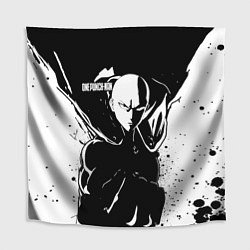 Скатерть для стола Черно-белый Сайтама One Punch-Man, цвет: 3D-принт