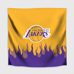 Скатерть для стола LA LAKERS NBA FIRE ЛЕЙКЕРС ОГОНЬ, цвет: 3D-принт