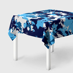 Скатерть для стола Сине-бело-голубой камуфляж, цвет: 3D-принт — фото 2