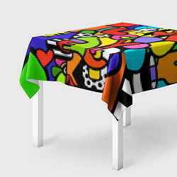 Скатерть для стола Romero Britto - love you, цвет: 3D-принт — фото 2