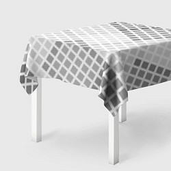 Скатерть для стола Серая клетка, цвет: 3D-принт — фото 2