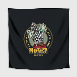 Скатерть для стола MONEY мой карман хочет больше, цвет: 3D-принт