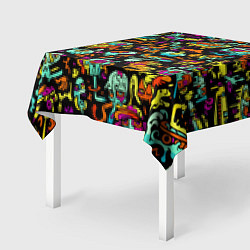 Скатерть для стола Прикольный красочный паттерн, цвет: 3D-принт — фото 2