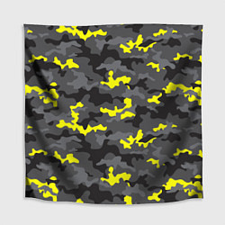 Скатерть для стола Камуфляж Серо-Чёрный, цвет: 3D-принт