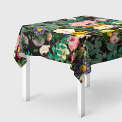Скатерть для стола Паттерн из летних цветов Summer Flowers Pattern, цвет: 3D-принт — фото 2