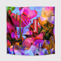 Скатерть для стола Красочный летний цветочный паттерн Summer color pa, цвет: 3D-принт