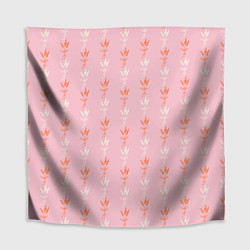 Скатерть для стола Веточки лаванды розовый паттерн, цвет: 3D-принт