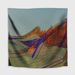 Скатерть для стола Волнообразные разноцветные музыкальные линии, цвет: 3D-принт