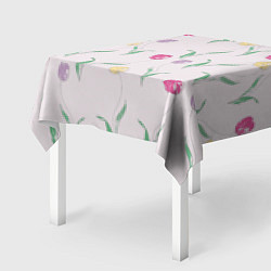 Скатерть для стола Цветут тюльпаны, цвет: 3D-принт — фото 2