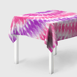 Скатерть для стола Тай-дай розовый с фиолетовым, цвет: 3D-принт — фото 2