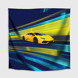 Скатерть для стола Желтый итальянский суперкар, цвет: 3D-принт