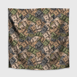 Скатерть для стола Камуфляж с банкнотой в 100 долларов, цвет: 3D-принт