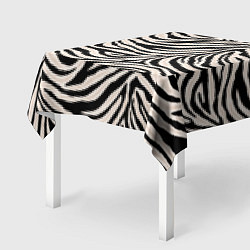 Скатерть для стола Полосатая шкура зебры, белого тигра, цвет: 3D-принт — фото 2