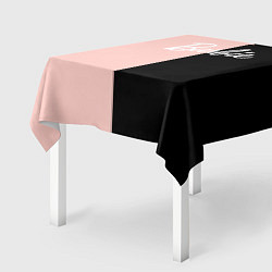 Скатерть для стола Барби - сплит нежно-персикового и черного, цвет: 3D-принт — фото 2
