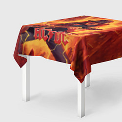 Скатерть для стола ACDC rock music fire, цвет: 3D-принт — фото 2