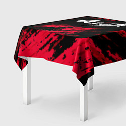 Скатерть для стола Алиса рок группа краски штрихи, цвет: 3D-принт — фото 2