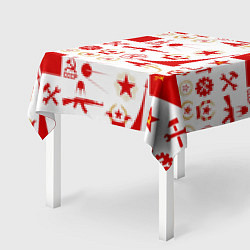 Скатерть для стола СССР знак качества красный, цвет: 3D-принт — фото 2