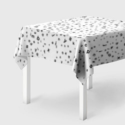 Скатерть для стола Паттерн латиница, цвет: 3D-принт — фото 2