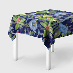 Скатерть для стола Голубые попугаи, цвет: 3D-принт — фото 2