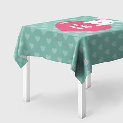 Скатерть для стола Rabbit: Love you, цвет: 3D-принт — фото 2