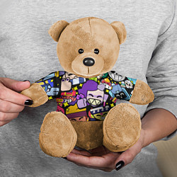 Игрушка-медвежонок Brawl Значки особые на бойцов Бравл Старс Пины, цвет: 3D-коричневый — фото 2