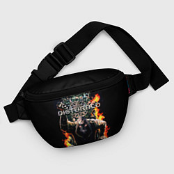 Поясная сумка Disturbed: Flame Throne, цвет: 3D-принт — фото 2