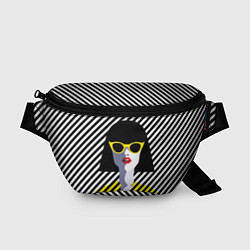 Поясная сумка Pop art girl, цвет: 3D-принт
