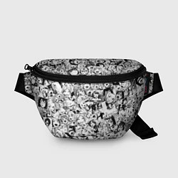 Поясная сумка Ahegao: Black & White, цвет: 3D-принт