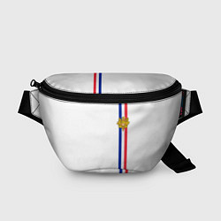 Поясная сумка Франция: лента с гербом, цвет: 3D-принт