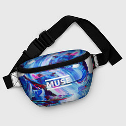 Поясная сумка MUSE: Blue Colours, цвет: 3D-принт — фото 2