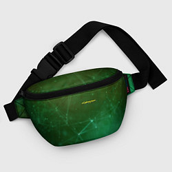 Поясная сумка Cyberpunk 2077: Green Network, цвет: 3D-принт — фото 2
