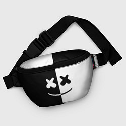Поясная сумка Marshmello: Black & White, цвет: 3D-принт — фото 2